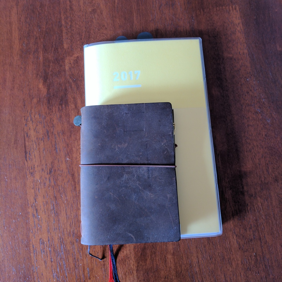 On top of Passport Traveler's Company Notebook