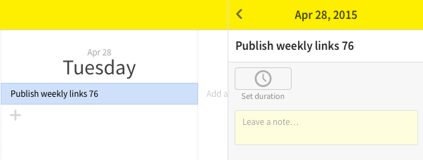 Add notes to a task