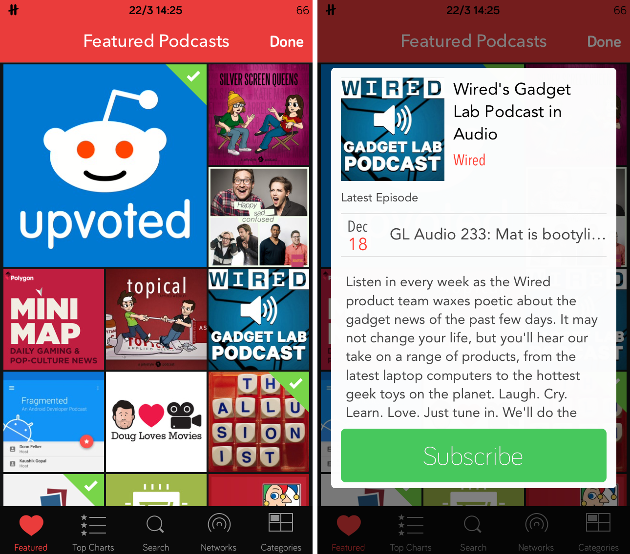 Pocket Casts subscribe to new show