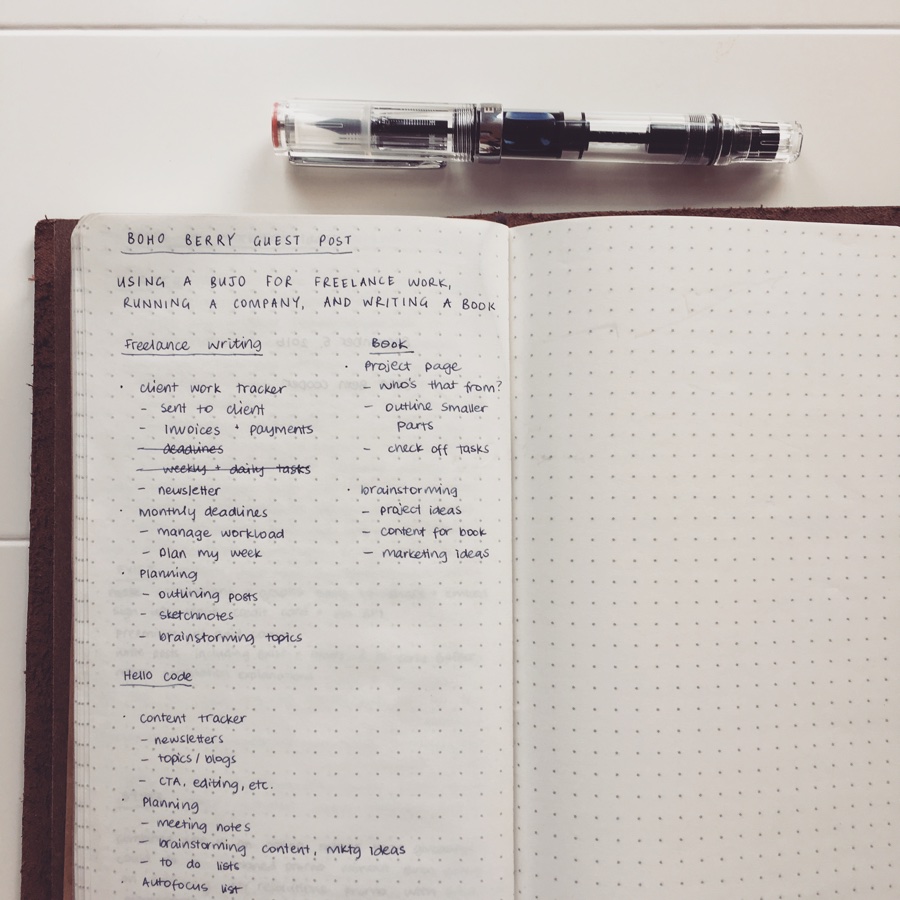 Notes in Traveler's Notebook