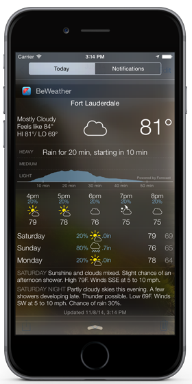 BeWeather widget