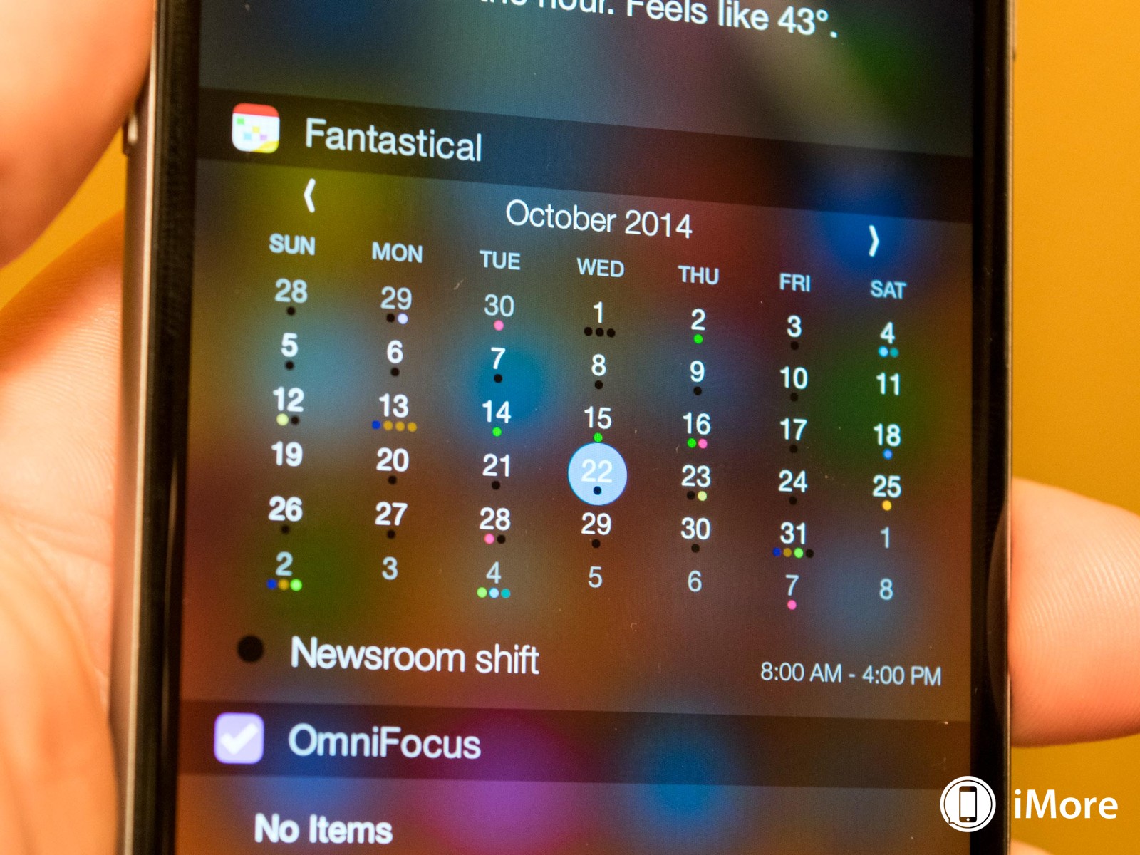 Fantastical widget